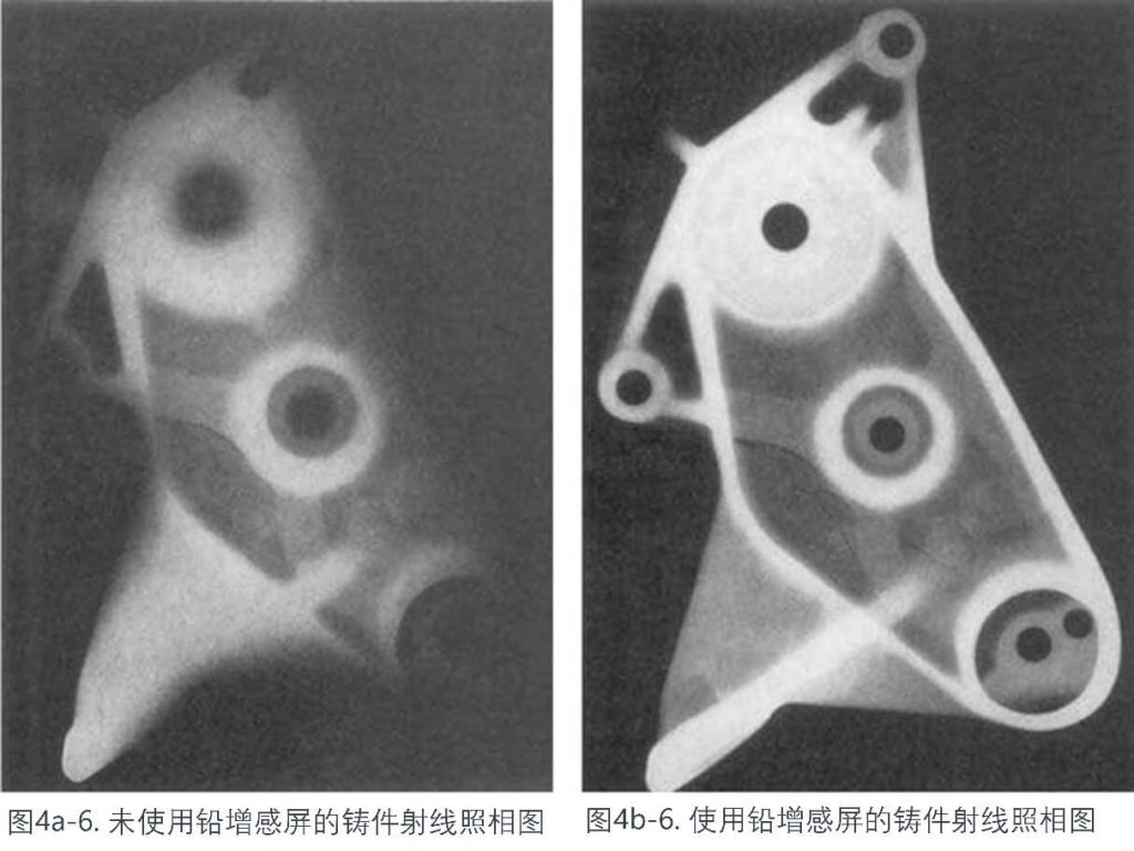 鉛增感屏的鑄件射線照相圖