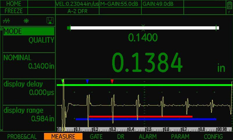 超聲波精密測厚儀測量2