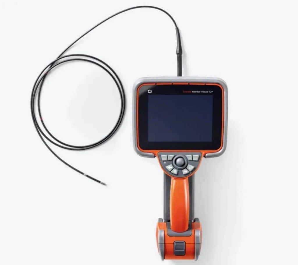 Everest Mentor Visual iQ+智能工業(yè)視頻內(nèi)窺鏡設(shè)備，具備高清成像與AI缺陷識(shí)別功能